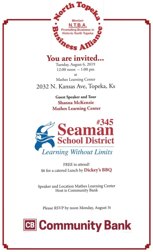 NTBA Luncheon Invite August 2019